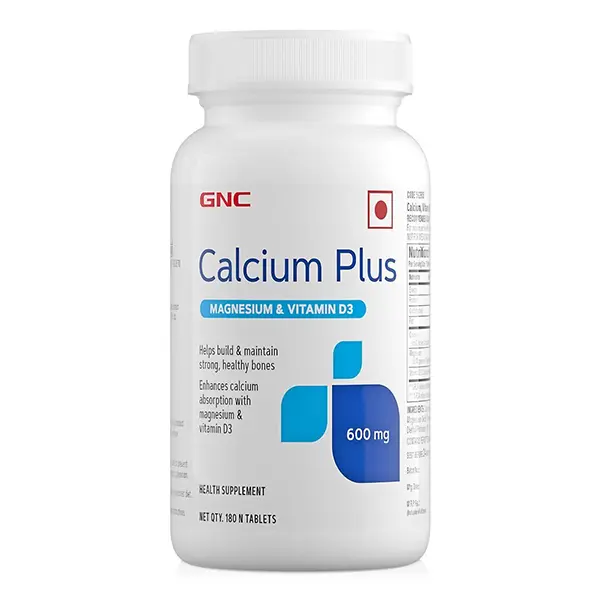 gnc calcium plus tablets front side